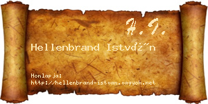Hellenbrand István névjegykártya