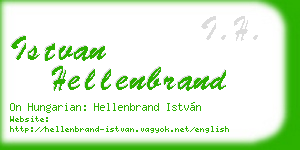 istvan hellenbrand business card